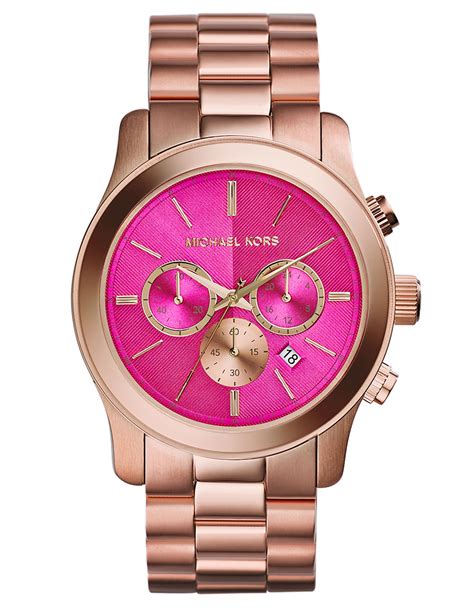 michael kors uhr pink|michael kors rose gold watches.